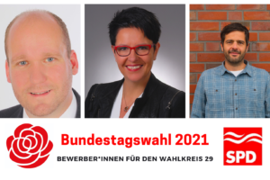 Hendrik Rehm, Katja Brößling und Daniel Schneider bewerben sich für die Bundestagskandidatur im Wahlkreis 29 Cuxhaven-Stade II