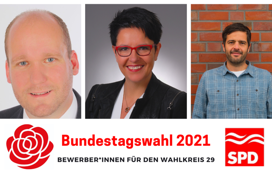 Hendrik Rehm, Katja Brößling und Daniel Schneider bewerben sich für die Bundestagskandidatur im Wahlkreis 29 Cuxhaven-Stade II
